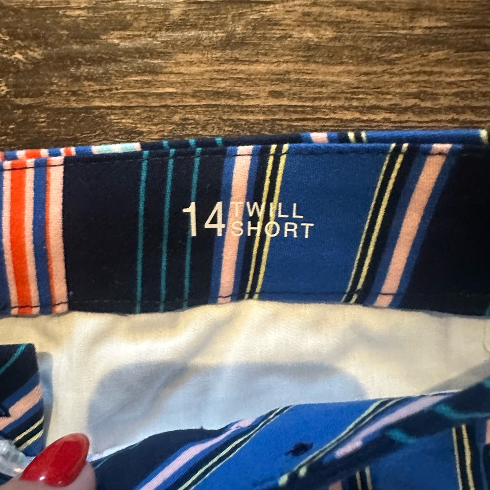 a.n.a. Vibrant Striped High Waist Women's Shorts - Picture 6 of 7